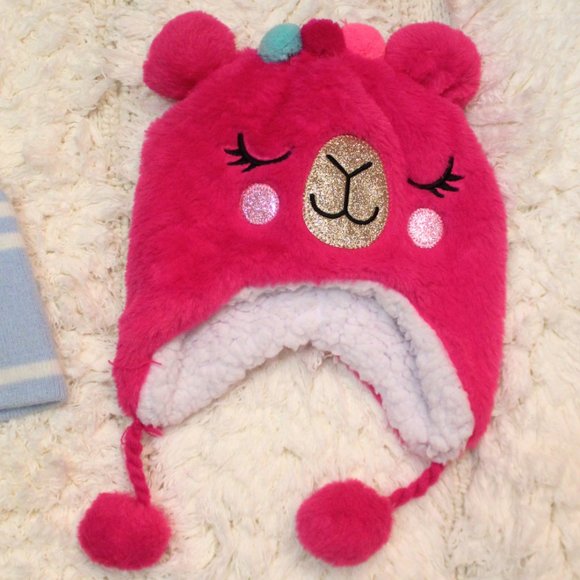 🌞🌞 Little Girls Winter Hats Bundle of 2 - Picture 3 of 7